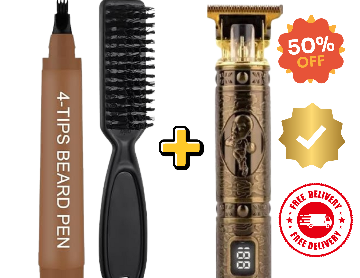 TINTA PARA BARBA FILLER + MAQUINA DE AFEITAR SK-8001 50% OFF