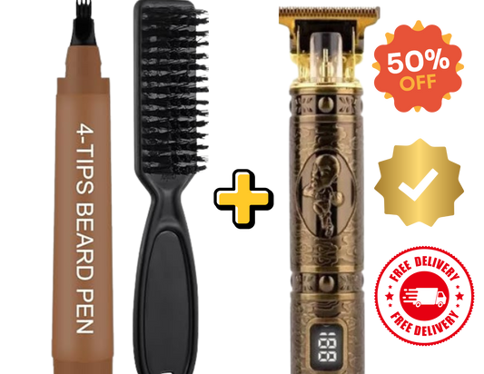 TINTA PARA BARBA FILLER + MAQUINA DE AFEITAR SK-8001 50% OFF